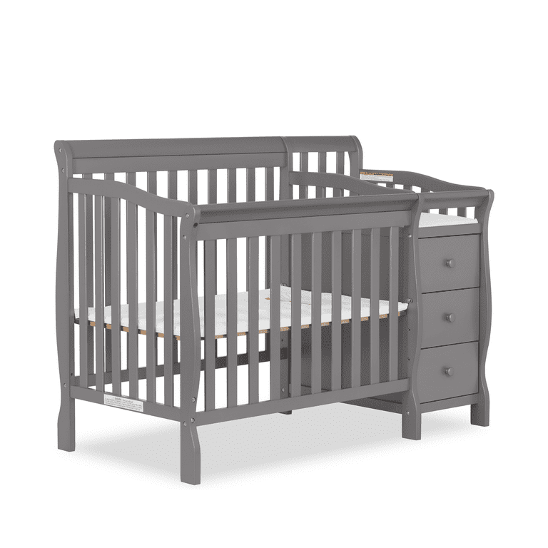 Grey 4 in 1 2025 crib with changing table