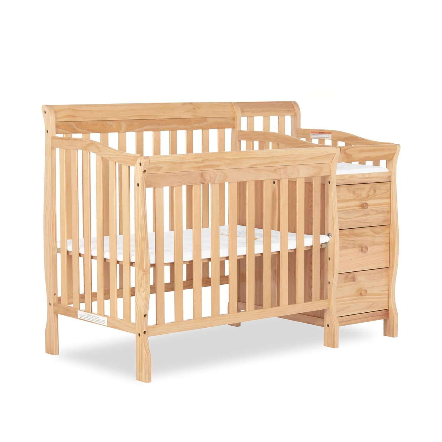 Dream On Me Jayden 4in1 Mini Convertible Crib And Changer in Natural