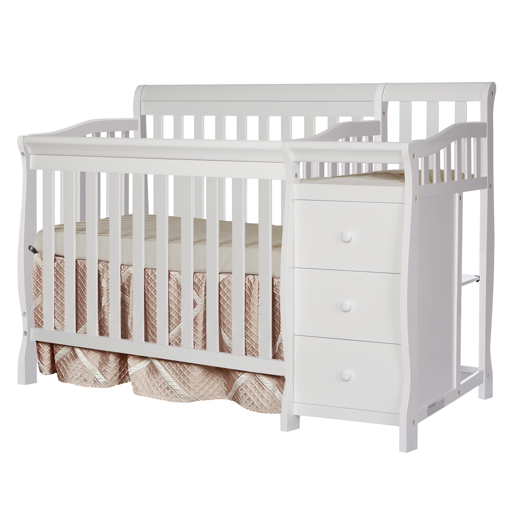 Dream On Me Jayden 4-in-1 Mini Convertible Crib and Changer, White - image 1 of 6