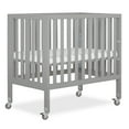 thumbnail image 1 of Dream On Me Jett Non-Full Size Folding Crib I Removable Wheels I Modern Nursey I Adjustable Mattress Support I Patent Folding System I Included 2.5” Mattress In Pebble Gray, 1 of 8