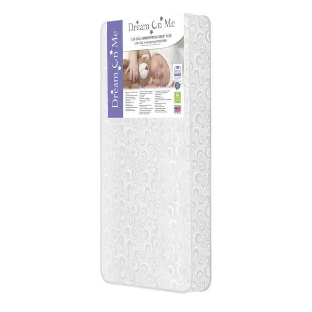 Dream On Me Juniper 150 Ultra Coil Crib & Toddler Twolayer Mattress I