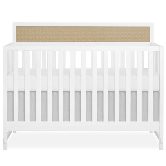 Dream On Me Kai Convertible Crib, White + Natural