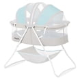 thumbnail image 1 of Dream On Me Karley Bassinet in Blue and Grey, Quick Fold and Easy to Carry, Large Storage Basket, 1 of 19