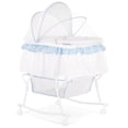 thumbnail image 1 of Dream On Me Lacy Portable 2-in-1 Bassinet & Cradle in Blue and White, Lightweight Baby Bassinet, 1 of 6