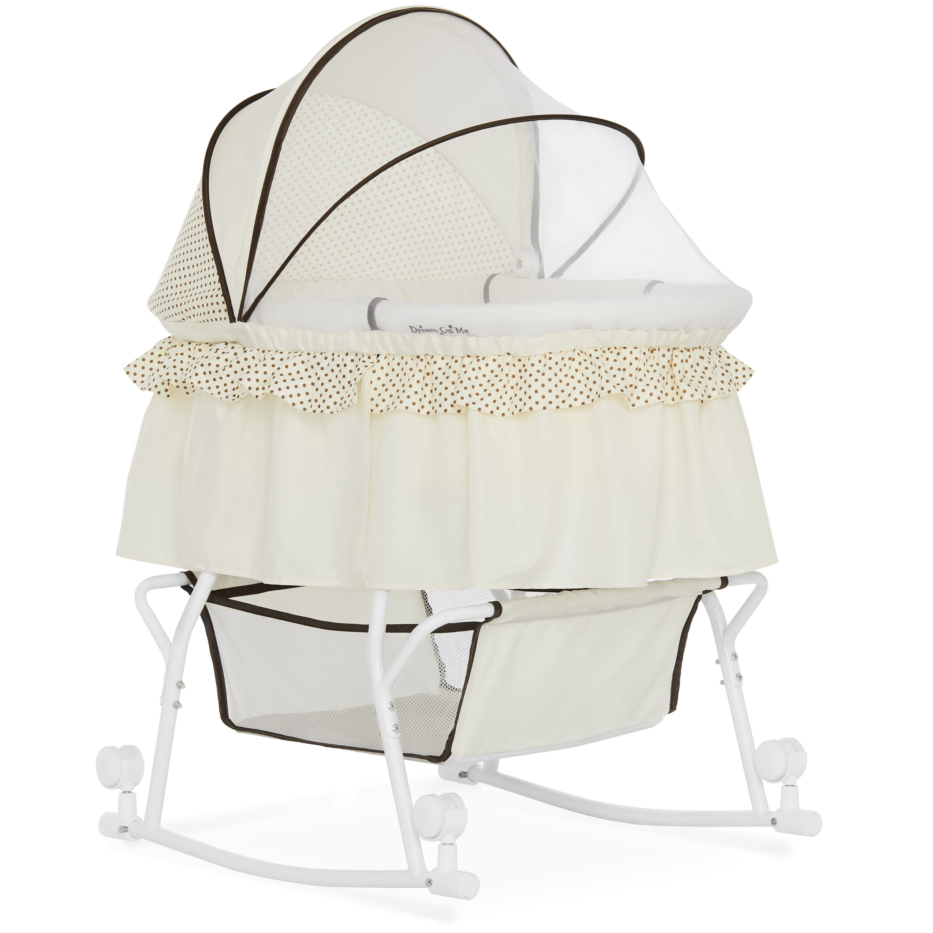 Dream On Me Lacy Portable 2-in-1 Bassinet & Cradle in Cream, Lightweight Baby Bassinet - image 1 of 27