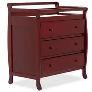 Dream On Me Liberty 3-Drawer Changing Table with Pad, Cherry