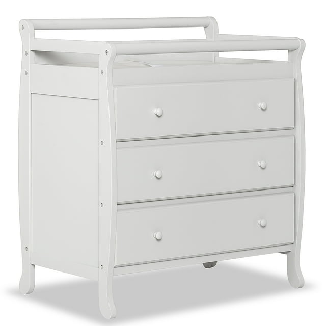Dream On Me Liberty 3Drawer Changing Table with Pad, Mystic Grey