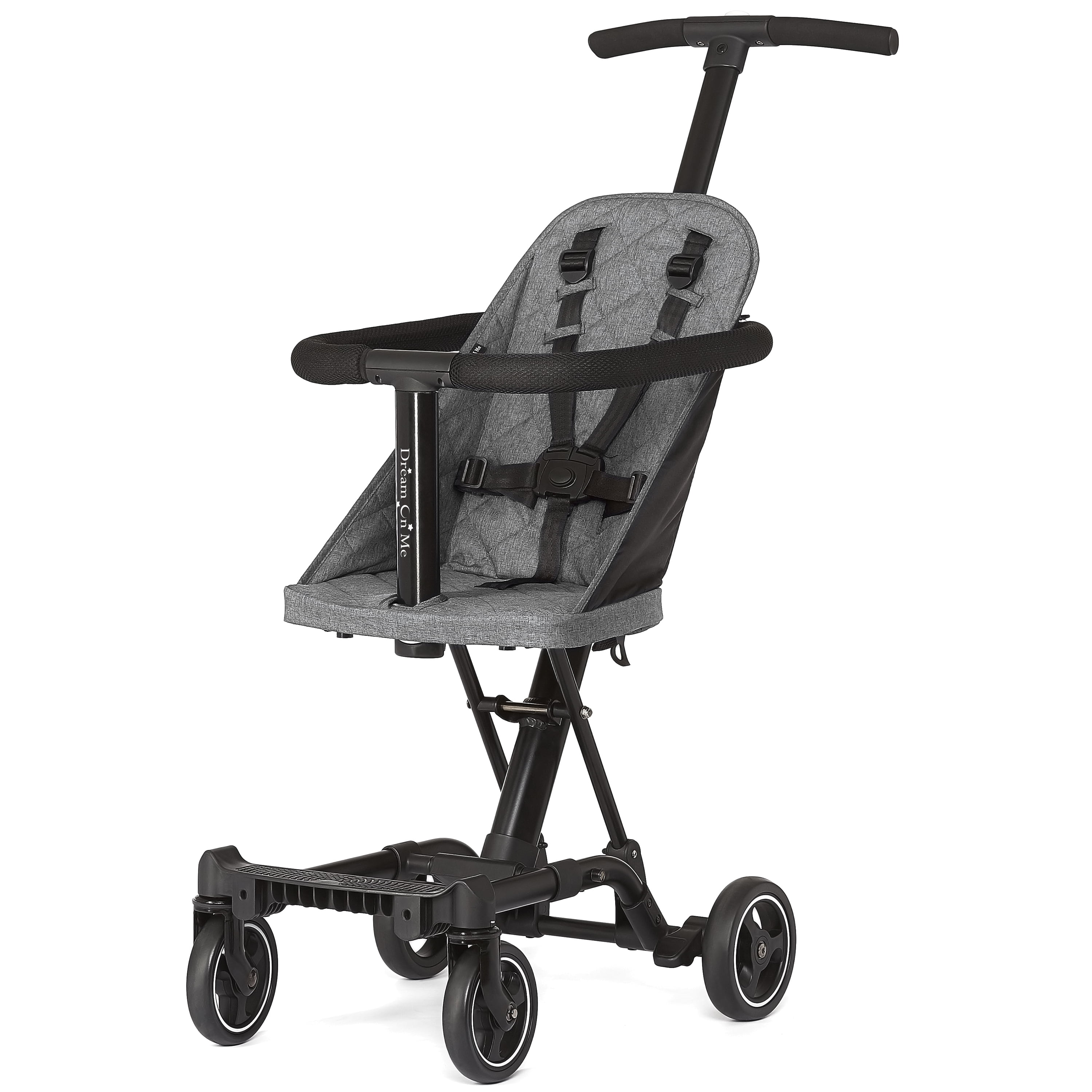 Gray Compact Aluminum Single Rider Stroller