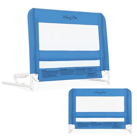 Dream On Me Lightweight Mesh Security Adjustable Bed Rail for Toddler in Blue, Fits for Twin, Full, Queen, Toddlers and Bunk Size Beds with a Mattress height less than 5" inches only.