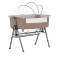 thumbnail image 1 of Dream On Me Lotus Bassinet and Bedside Sleeper in Brown, Lightweight, Carry Bag Included, 1 of 15