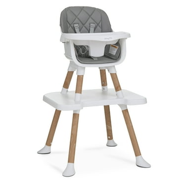 Dream On Me Luna 4 in 1 convertible Highchair, Cool Gray