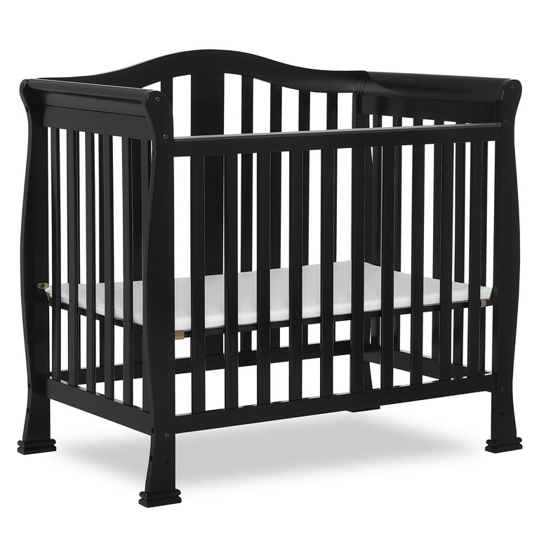 Dream On Me Naples 4-in-1 Convertible Mini Crib, Black
