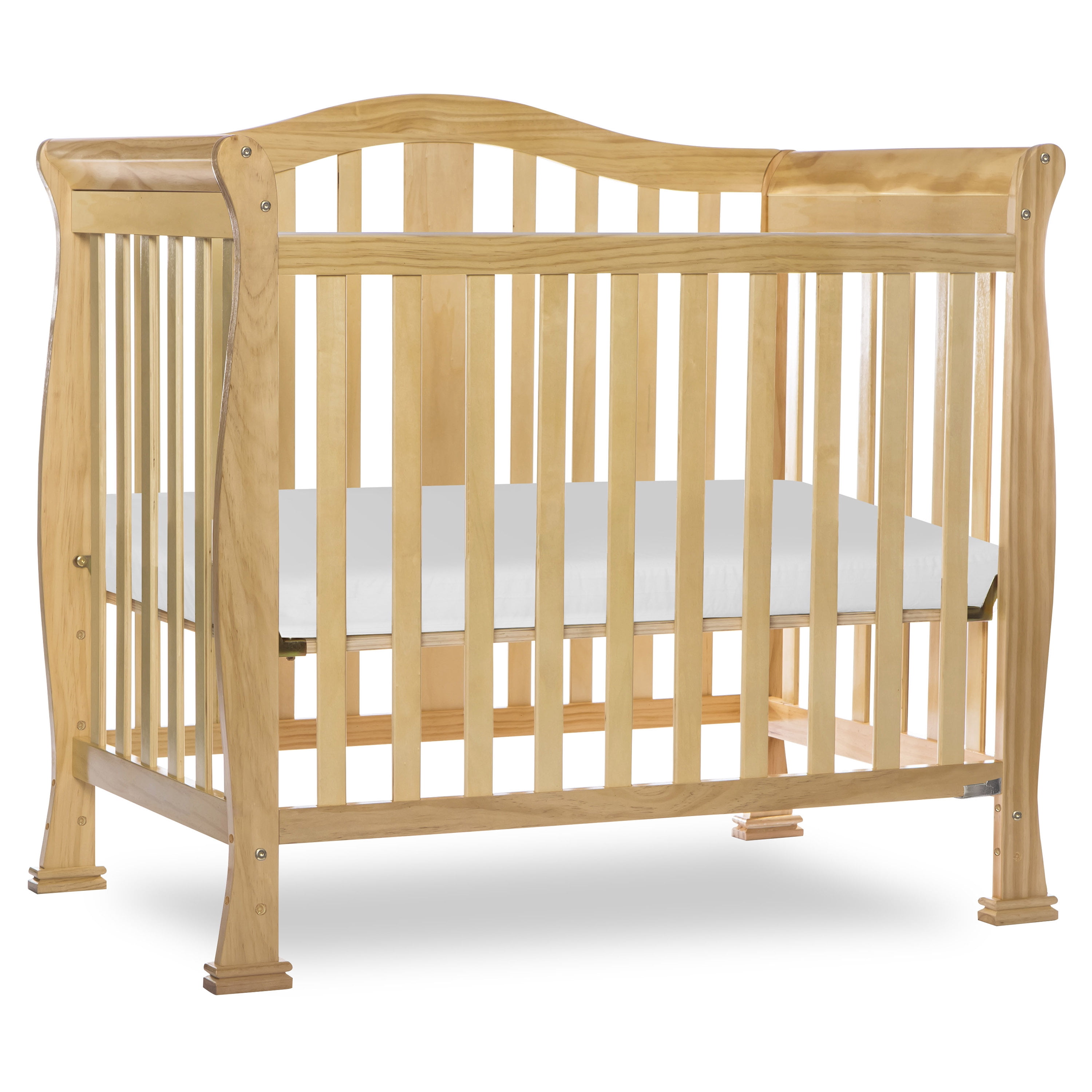 Dream On Me Naples 4-in-1 Convertible Mini Crib, Natural
