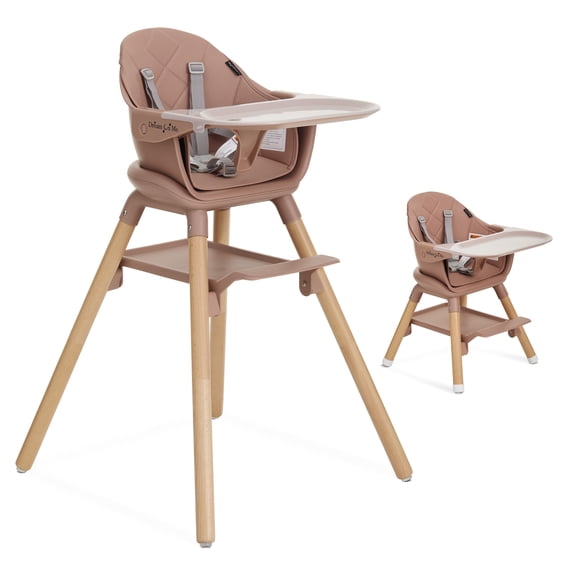 Dream On Me Nibble Nest 3-in-1 Highchair, Pink