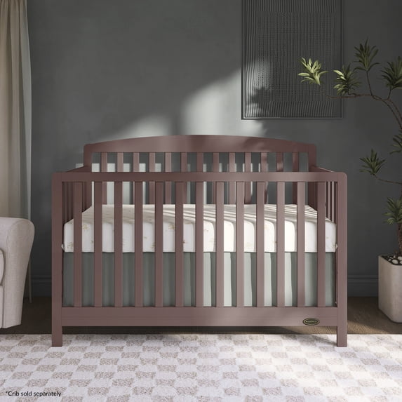 Dream On Me Odelle 5-in-1 Convertible Crib, Converts from Baby Crib to Toddler Bed, Day Bed, Kids Bed and Full Size Bed, Three Adjustable Mattress Height Positions, Baltic Amber