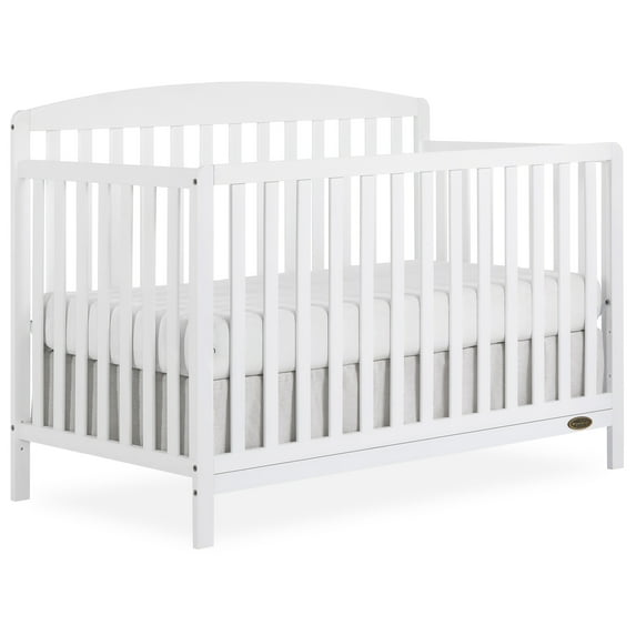 Dream On Me Odelle 5-in-1 Convertible Crib, Converts from Baby Crib to Toddler Bed, Day Bed, Kids Bed and Full Size Bed, Three Adjustable Mattress Height Positions, White