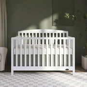Dream On Me Odelle 5-in-1 Convertible Crib, Baby Crib to Toddler Bed Size Bed, Three Adjustable Mattress Height Positions, White