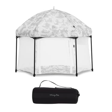 Dream On Me Onyx Baby Play Yard Set with Canopy, Storm Grey, Unisex