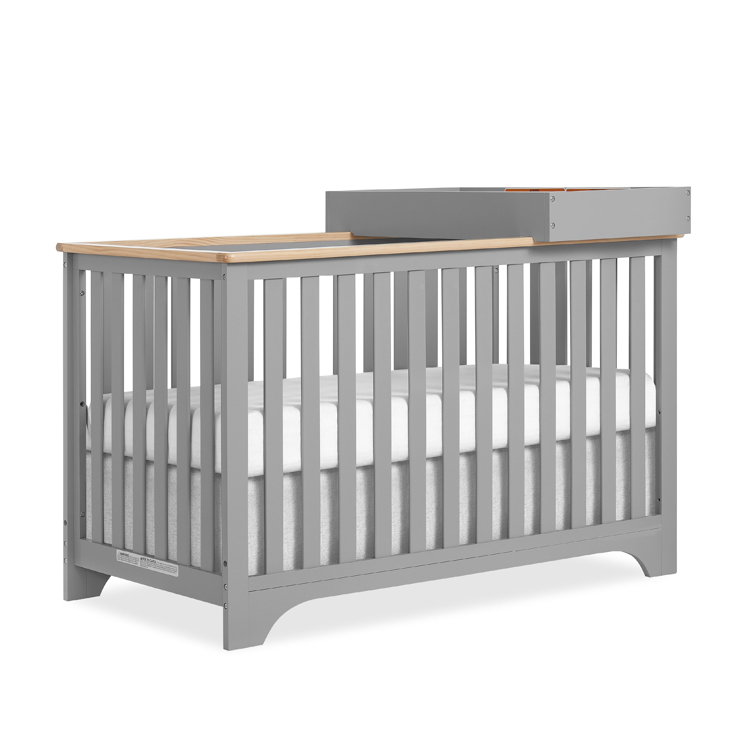 Dream On Me Orion 5-in-1 Convertible Crib with Removable Changing Tray, Pebble Grey Vintage