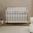 thumbnail image 1 of Dream On Me Owen 5-in-1 Convertible Crib, Greenguard Gold & JPMA Certified, Converts from Baby Crib to Toddler Bed, Kids Bed and Full Size Bed, Vintage White Oak, 1 of 8