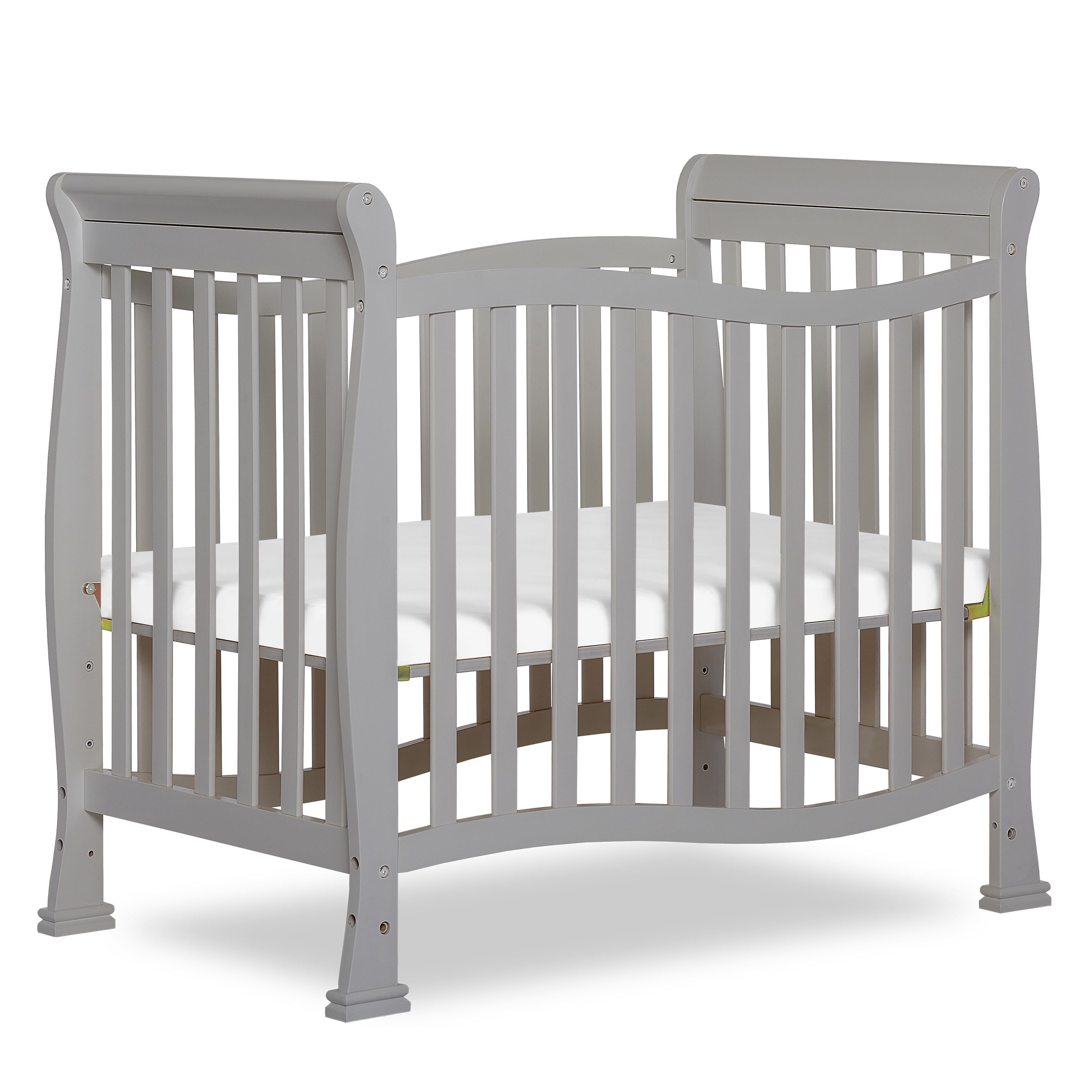 Dream On Me Piper 4-in-1 Convertible Mini Crib, Pebble Grey