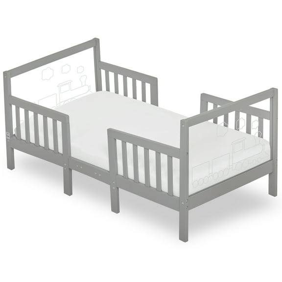 Dream On Me Polar Express Toddler Bed In Cool Grey