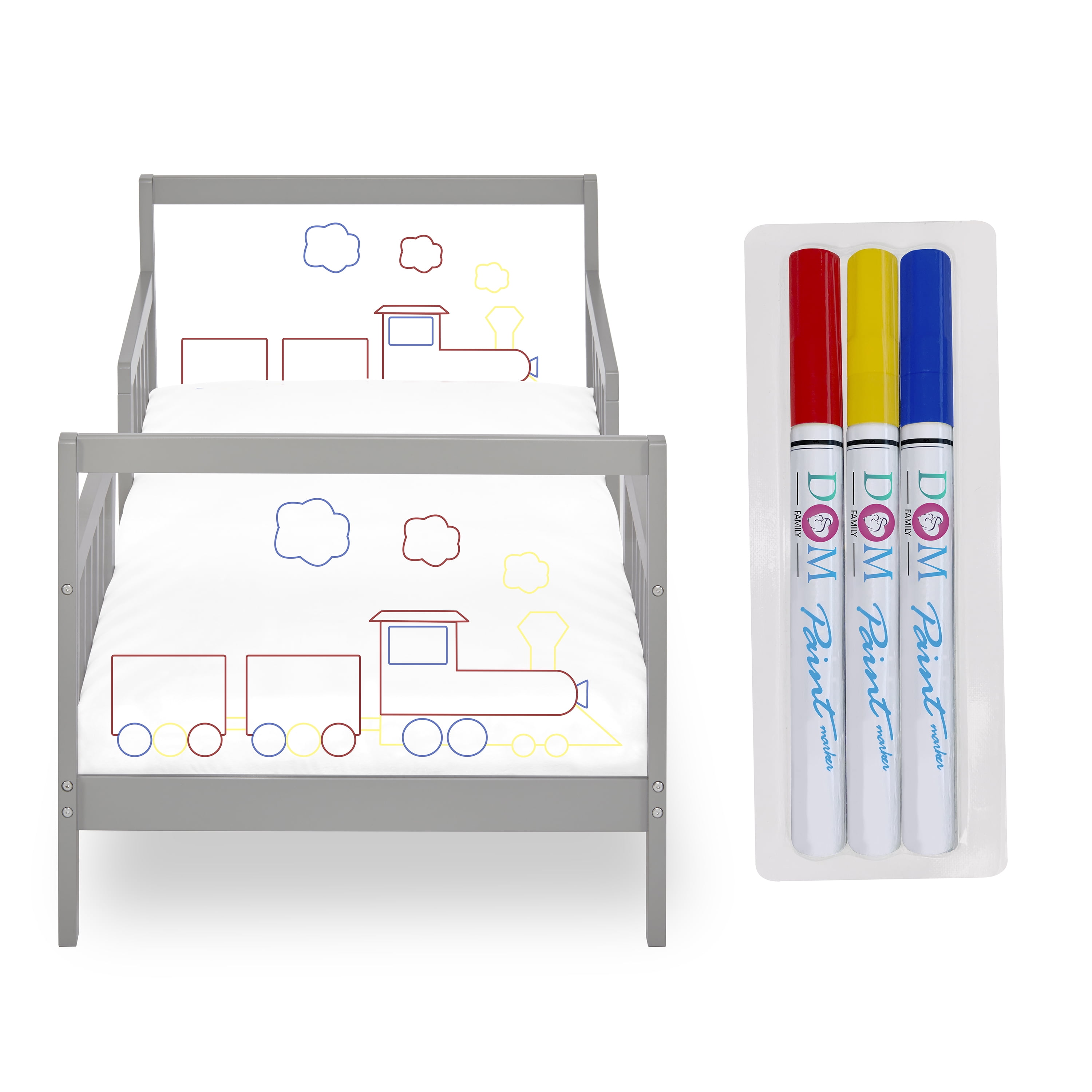 Dream On Me Polar Express Toddler Bed In Cool Grey