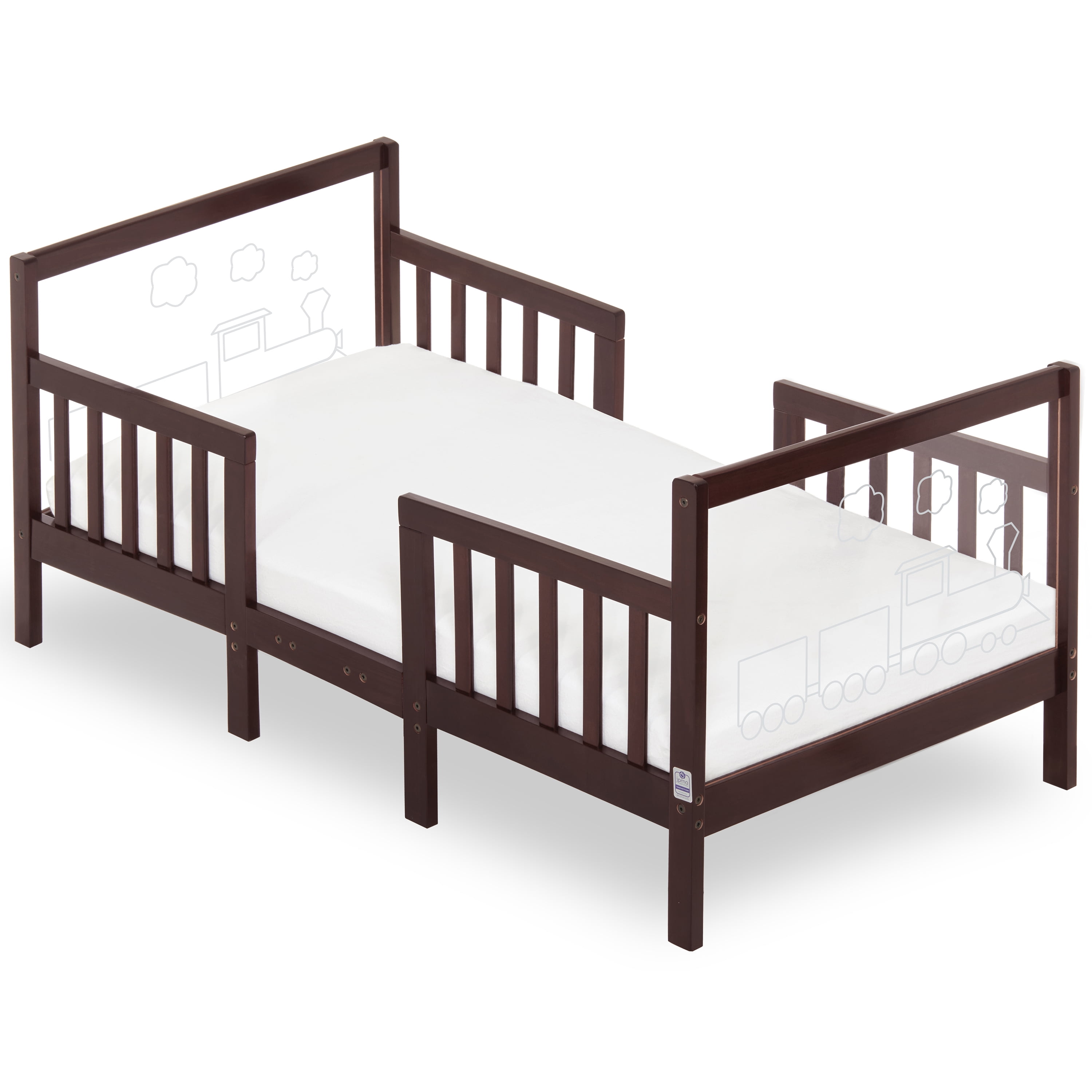 Dream On Me Polar Express Toddler Bed in Espresso