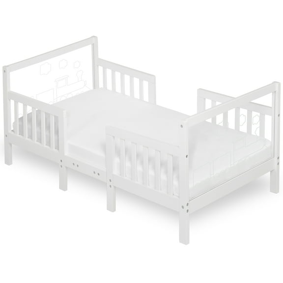 Dream On Me Polar Express Toddler Bed in White