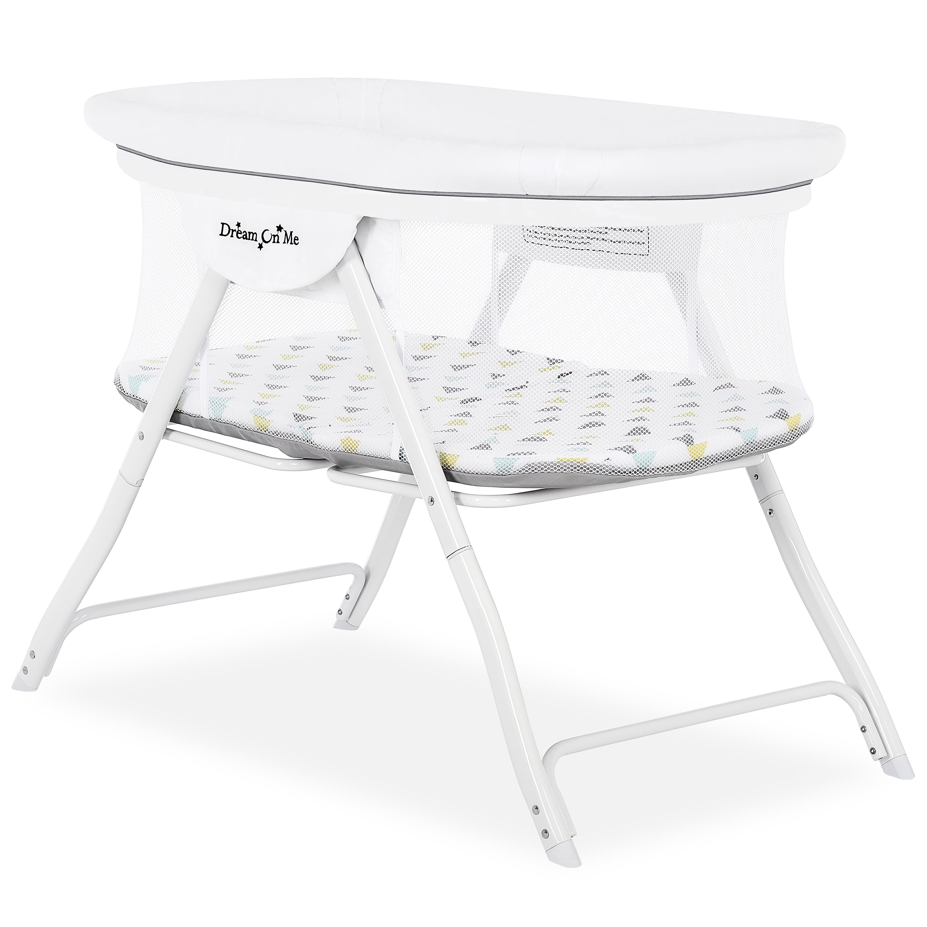 Dream On Me Poppy Traveler Portable Bassinet White and Grey JPMA Certified Easy to Fold Walmart