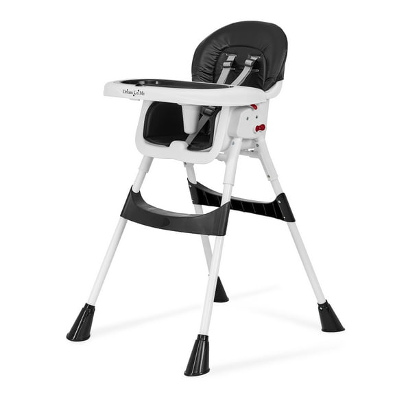 Dream On Me Portable 2-in-1 Table Talk Baby High Chair, Convertible, Compact and Light Weight, Black
