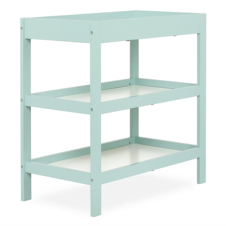 Dream On Me Ridgefield 2 Shelf Changing Table, New Zealand Pinewood, Mint and White