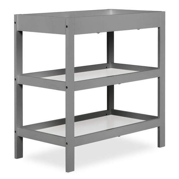 Dream On Me Ridgefield 2 Shelf Changing Table, New Zealand Pinewood, Storm Grey
