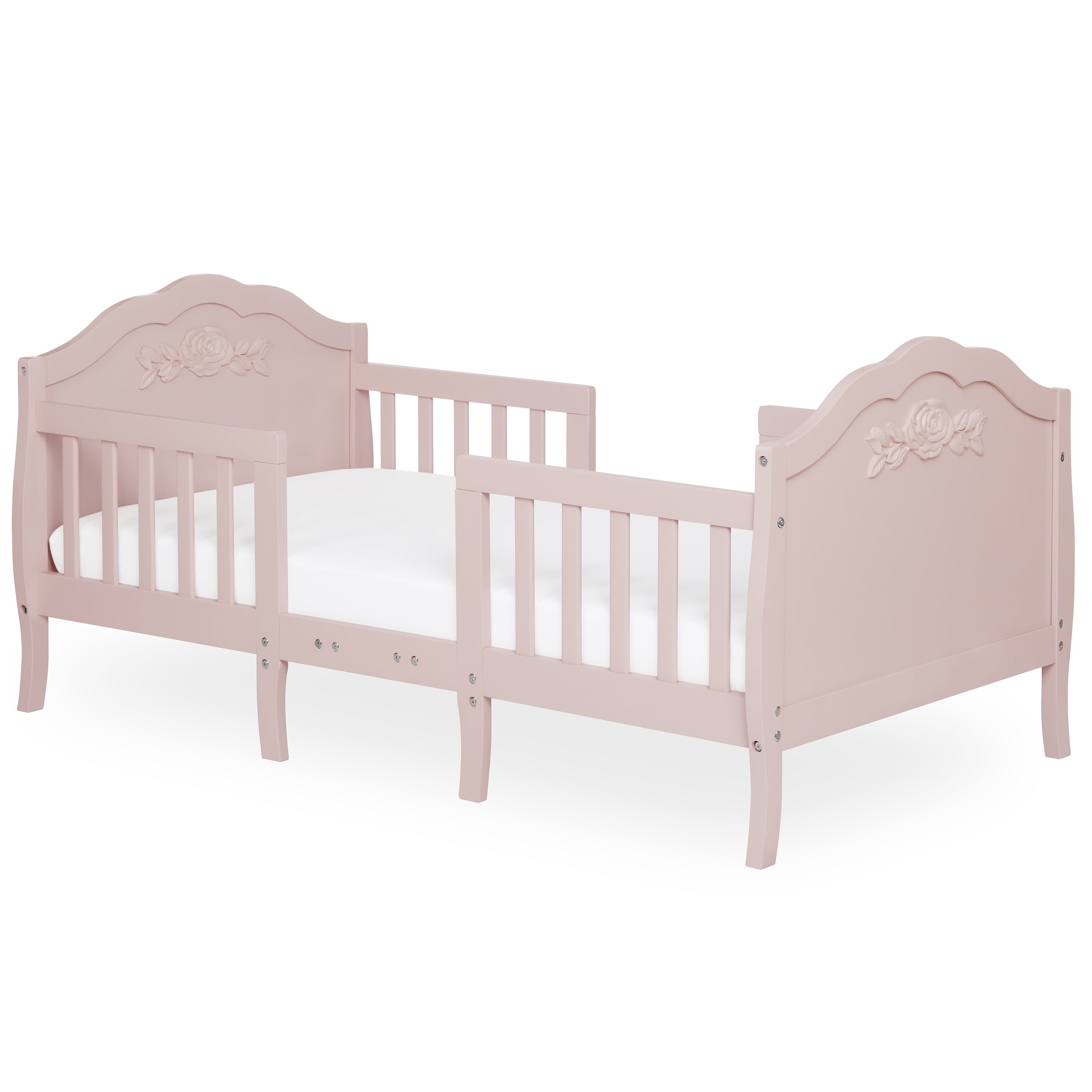 Dream On Me Rose 3-in-1 Convertible Toddler Bed, Greenguard Gold and JPMA Certified, Blush Pink
