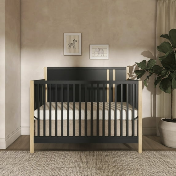 Dream On Me Soho Convertible Crib In Matte Black Vintage