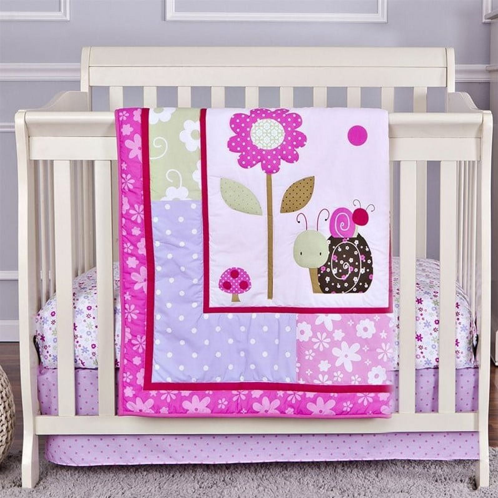 Dream On Me Spring Time 2Piece Set Portable Crib Bedding Set