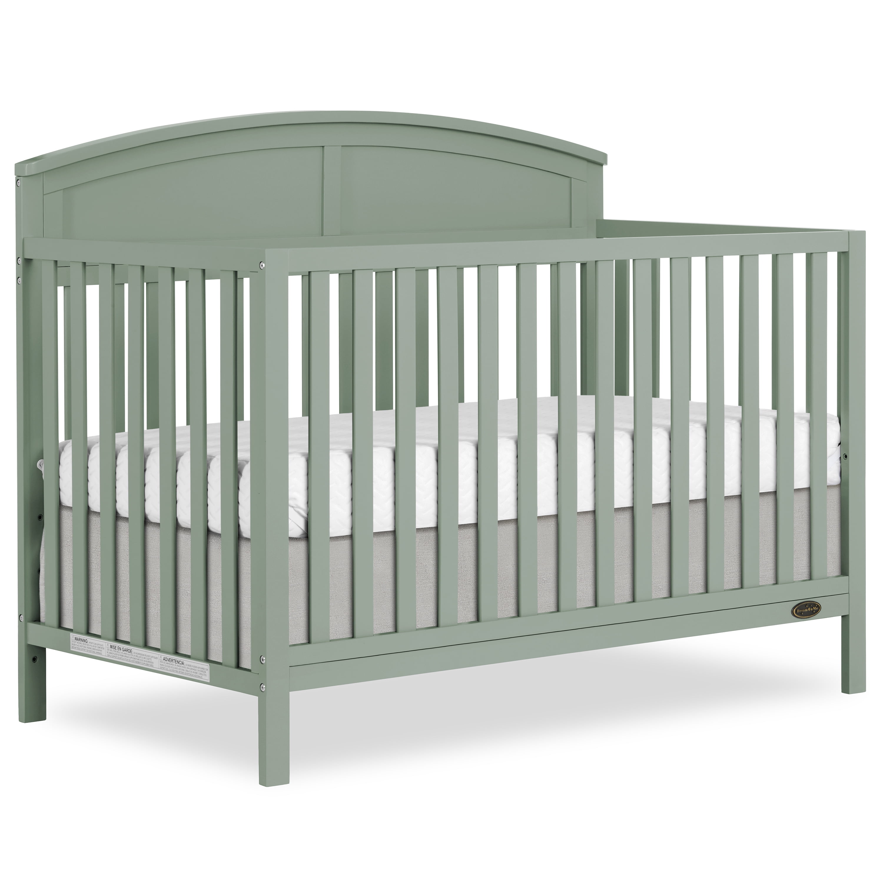 Dream On Me Storybrooke 5 in 1 Convertible Crib, Meadow Green