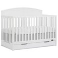 thumbnail image 1 of Dream On Me Storybrooke 5 in 1 Convertible Crib with Under Drawer, White, 1 of 8
