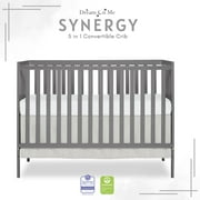Dream On Me Synergy 5-in-1 Convertible Crib in Steel Grey, Greenguard Gold Certified