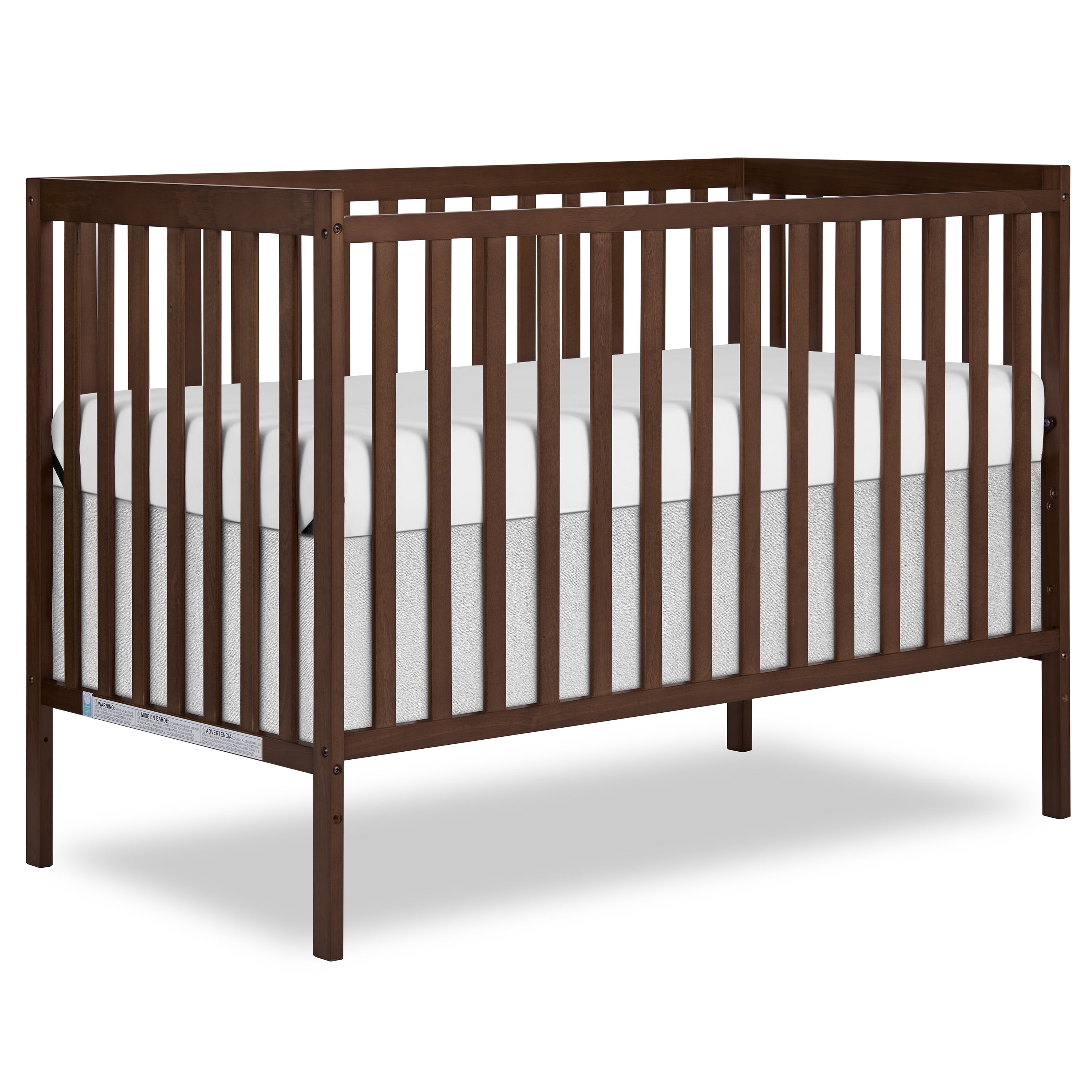 Dream On Me Synergy 5 in 1 Convertible Crib in Walnut Brown, Greenguard Gold Certified