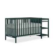 Dream On Me Synergy Convertible Baby Crib and Changer in White with Detachable Changing Table