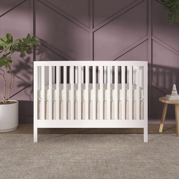 Dream On Me Synergy MOD 5-in-1 Convertible Crib, Converts from Baby Crib to Toddler Bed, Day Bed, Kids Bed and Full Size Bed, Three Adjustable Mattress Height Positions, White