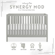 Dream On Me Synergy MOD Crib, Made with Sustainable New Zealand Pinewood, Cool Gray