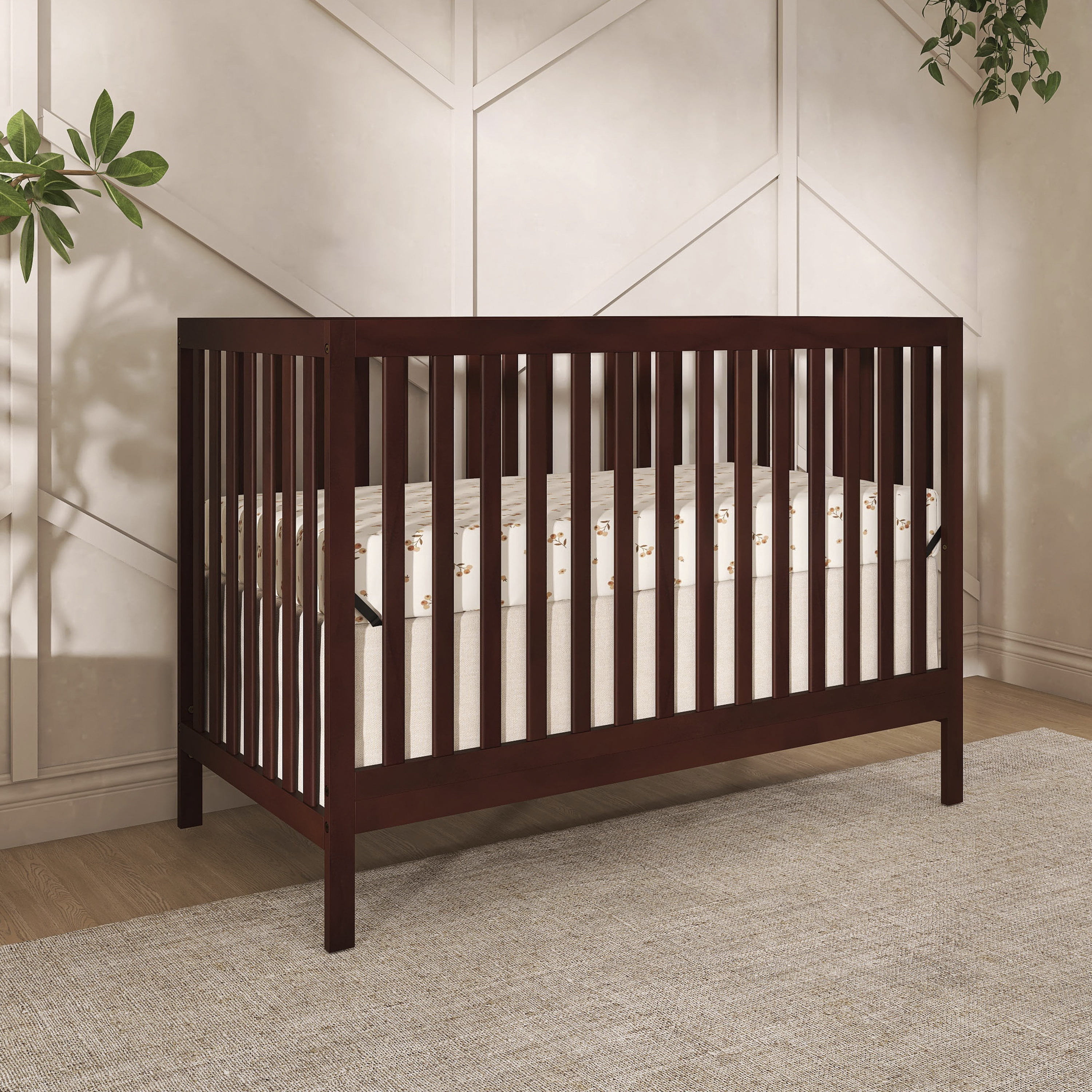 Dream On Me Synergy MOD 5-in-1 Convertible Crib, Converts from Baby Crib to Toddler Bed, Day Bed, Kids Bed and Full Size Bed, Three Adjustable Mattress Height Positions, Espresso