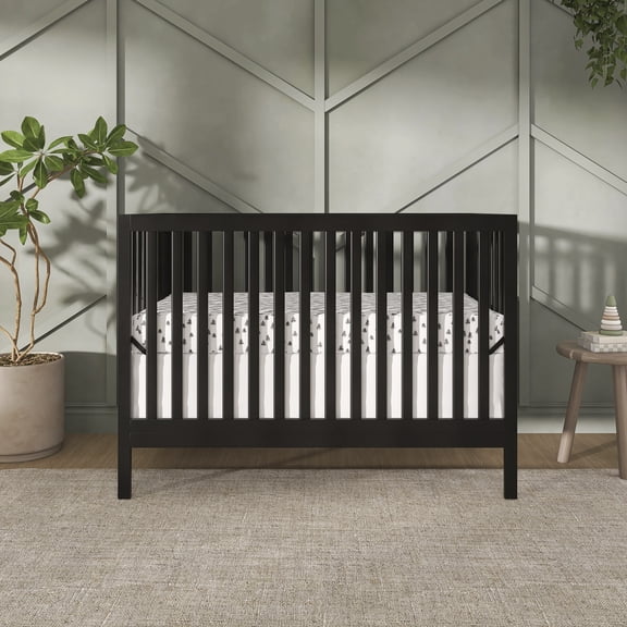 Dream On Me Synergy MOD 5-in-1 Convertible Crib, Converts from Baby Crib to Toddler Bed, Day Bed, Kids Bed and Full Size Bed, Three Adjustable Mattress Height Positions, Matte Black