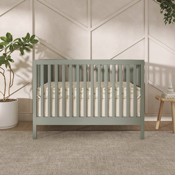 Dream On Me Synergy MOD 5-in-1 Convertible Crib, Converts from Baby Crib to Toddler Bed, Day Bed, Kids Bed and Full Size Bed, Three Adjustable Mattress Height Positions, Meadow Green