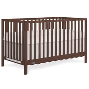 Dream On Me Synergy Wave 5-in-1 Convertible Crib, Walnut