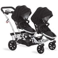 thumbnail image 1 of Dream On Me Track Tandem Double Umbrella Stroller with Canopy, Black, 1 of 6