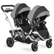 Dream On Me Track Tandem Stroller- Face to Face Edition, Black and White