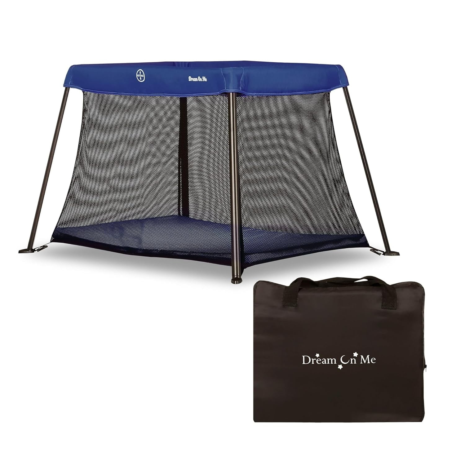 Dream On Me Travel Light Playard in Blue, Lightweight, Portable and